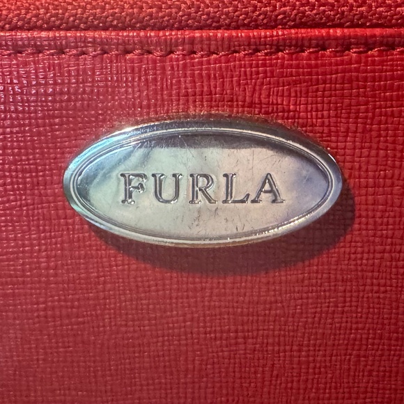 Furla Red Saffiano Leather Zip Around Wallet - Picture 3 of 8